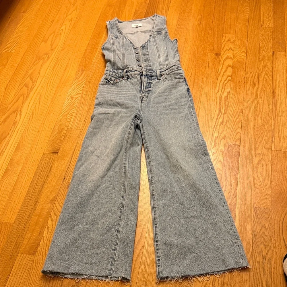 Pistola Women's Gray Denim Overalls - Picture 1 of 6